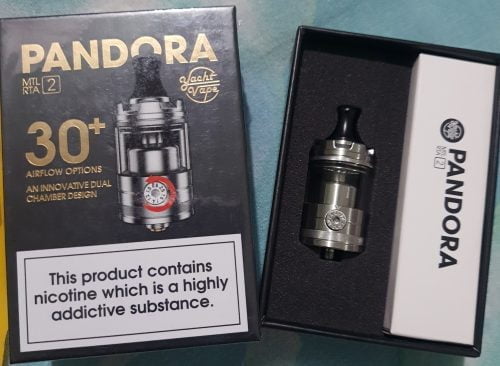 Pandora 22mm MTL RTA V2 Stainless Steel by Yacht Vape photo review
